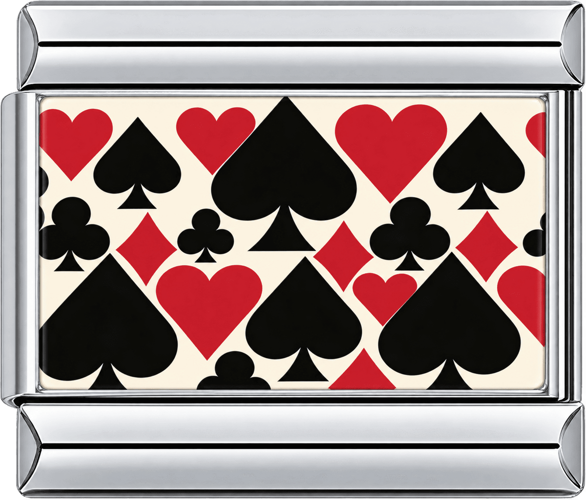 Playing Card Suits Pattern Single Charm