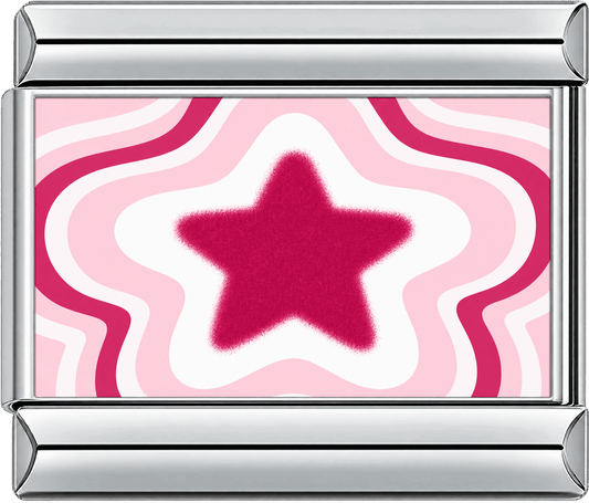 Fuzzy Pink Star Single Charm