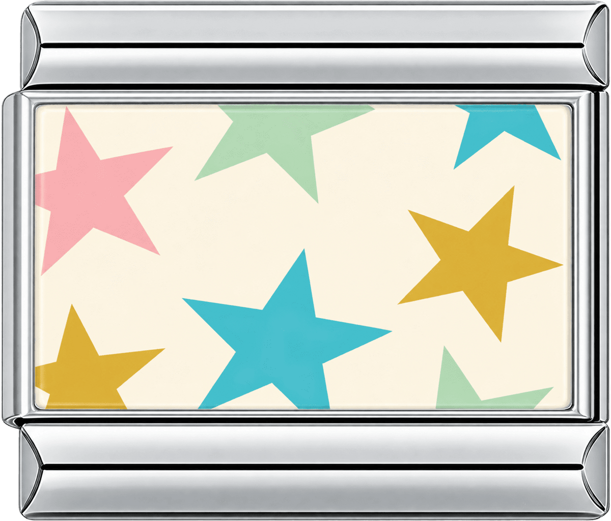 Pastel Star Pattern Single Charm