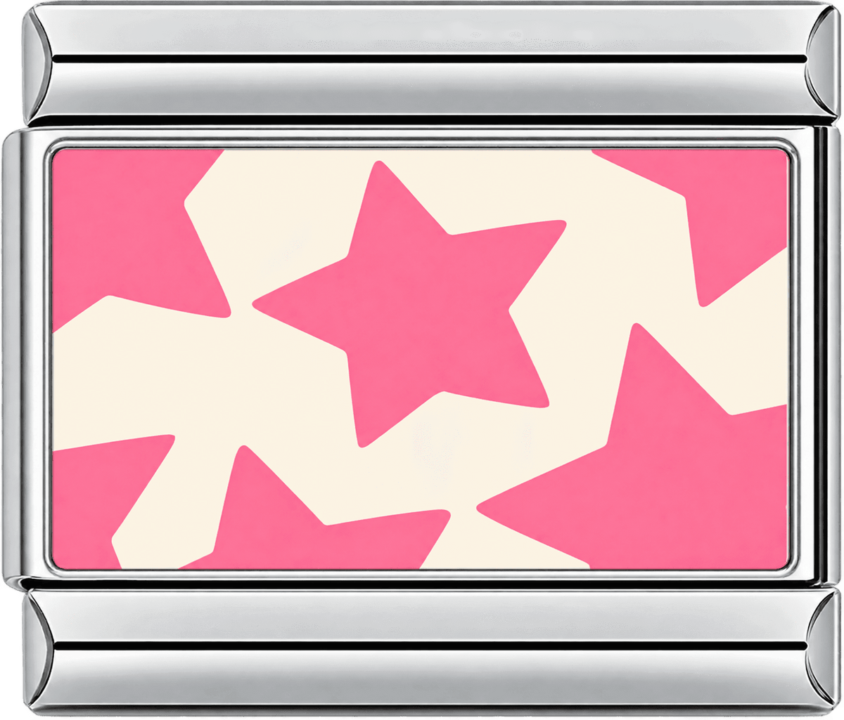 Pink Star Pattern Single Charm