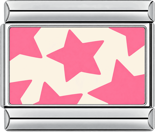 Pink Star Pattern Single Charm