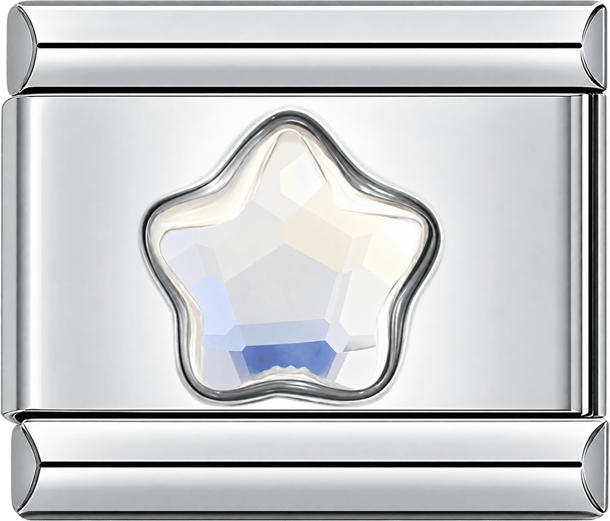 Iridescent Crystal Star Single Charm