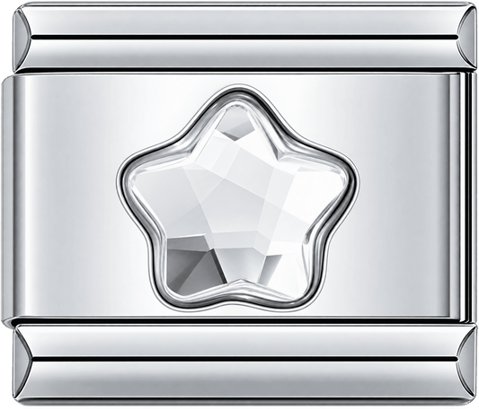 Clear Crystal Star Single Charm
