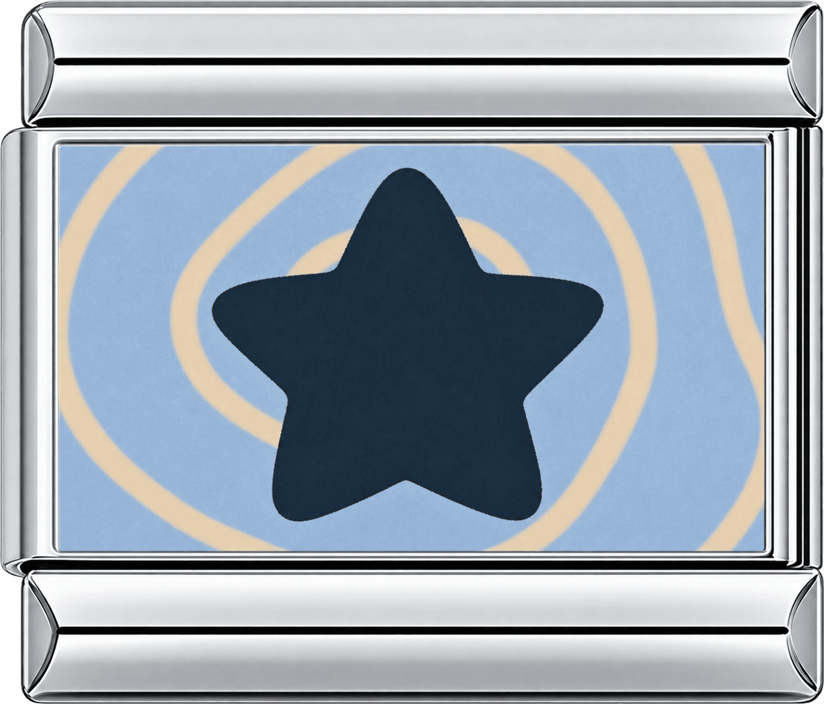 Midnight Swirl Star Single Charm