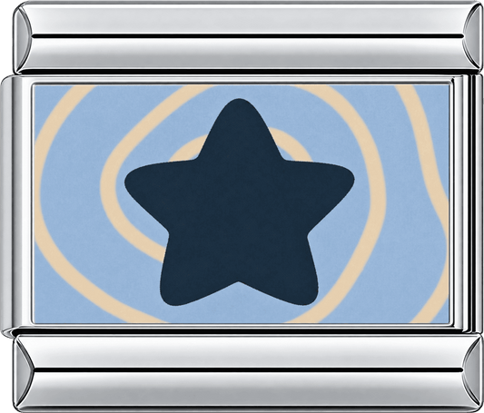 Midnight Swirl Star Single Charm