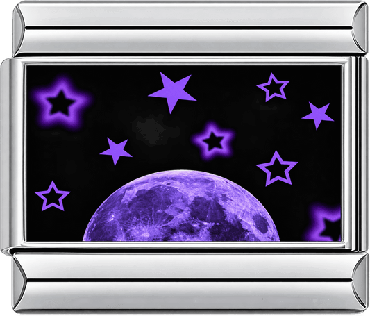Purple Moon & Stars Single Charm