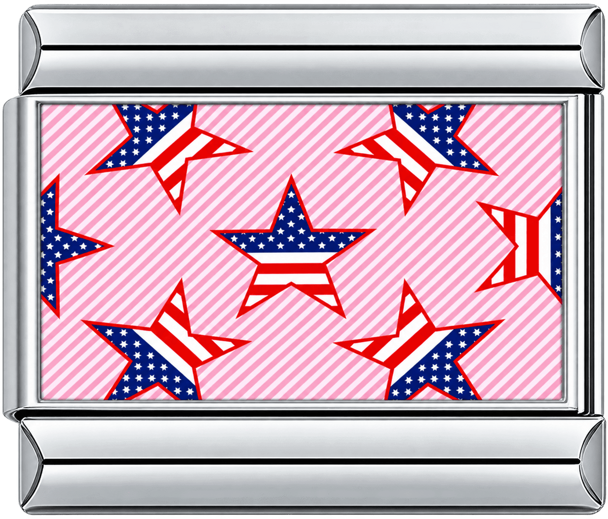 American Stars Pattern Single Charm
