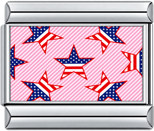 American Stars Pattern Single Charm