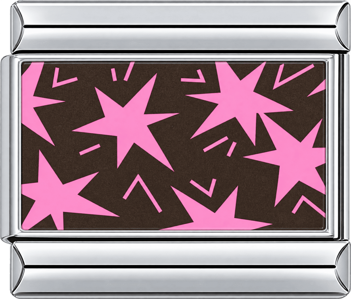 Pink Starburst Pattern Single Charm