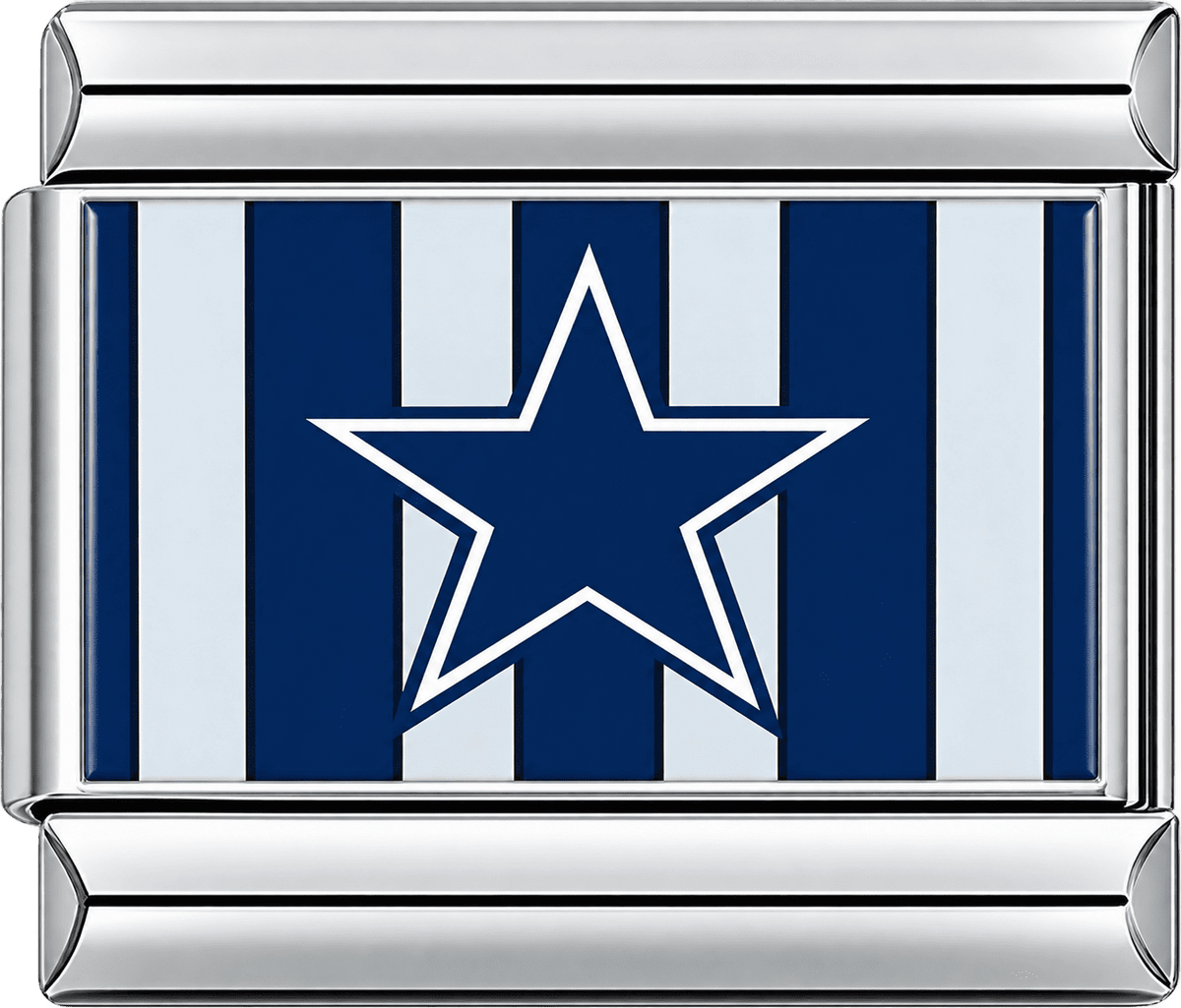 Navy Striped Star Single Charm