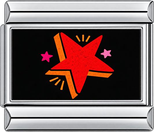 Red Orange Pop Star Single Charm