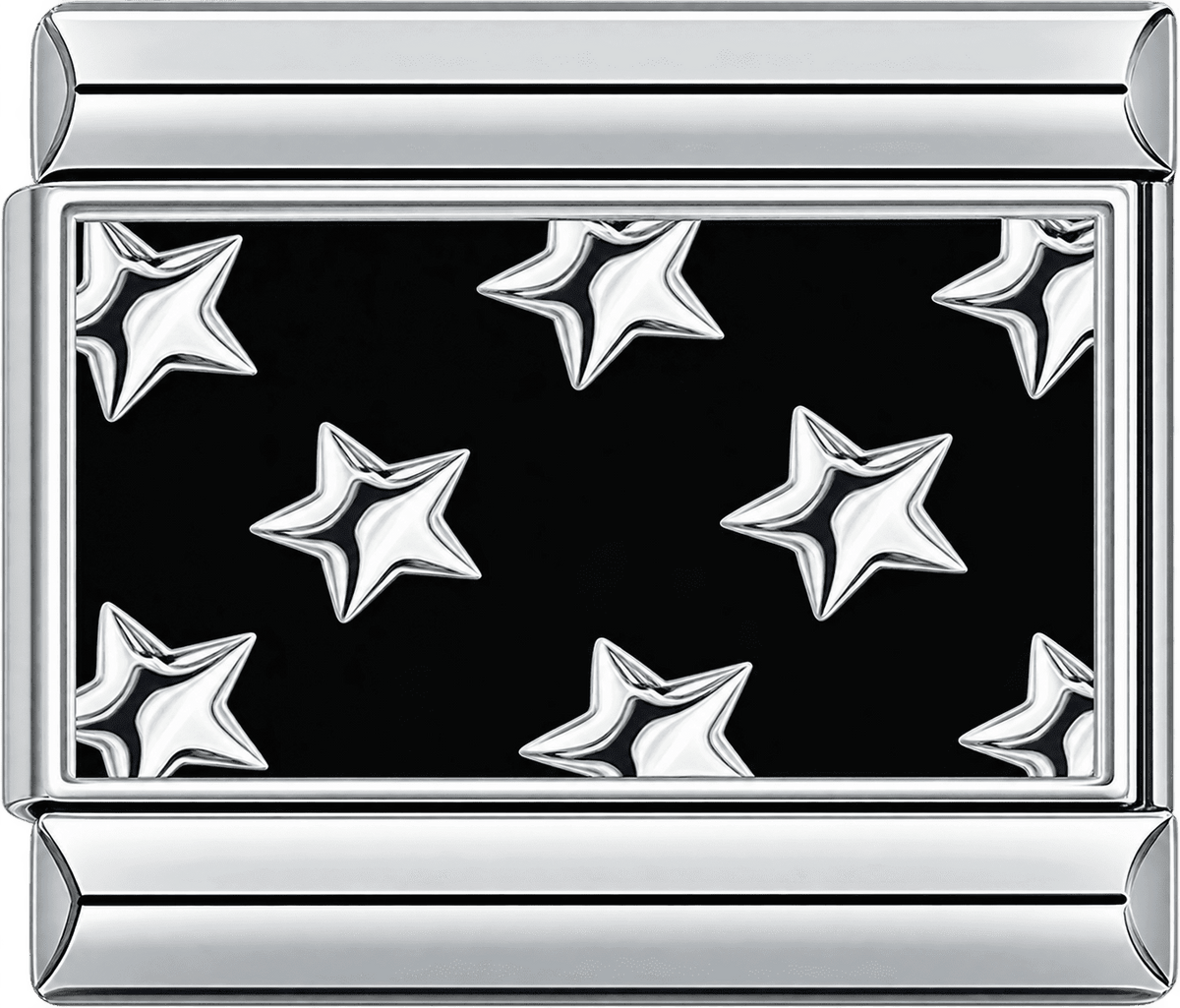 Silver Night Stars Single Charm