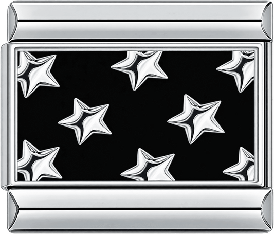 Silver Night Stars Single Charm