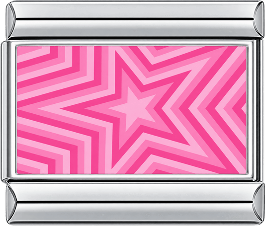 Pink Starburst Lines Single Charm