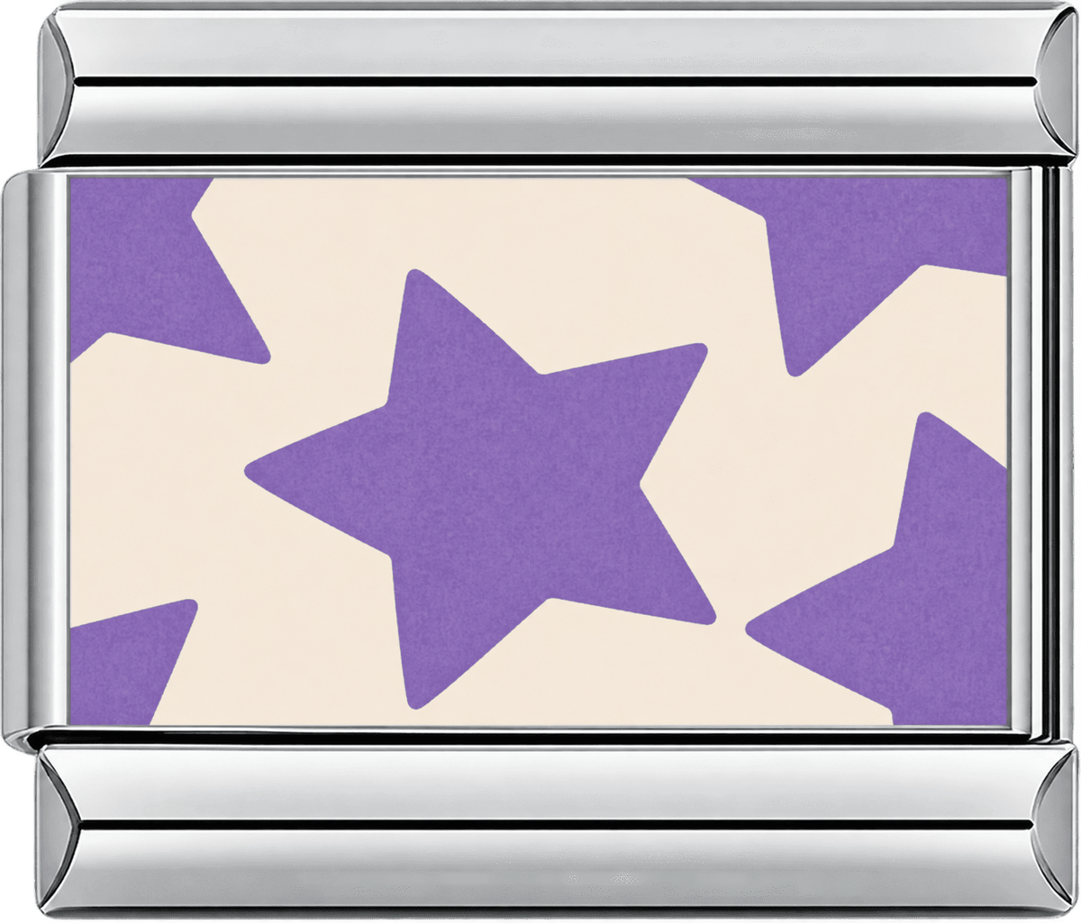 Purple Star Pattern Single Charm