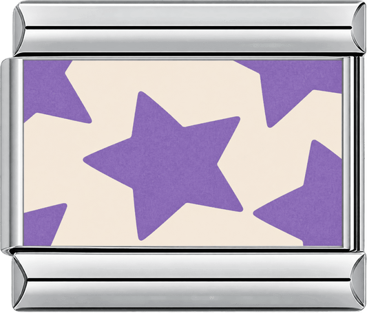 Purple Star Pattern Single Charm