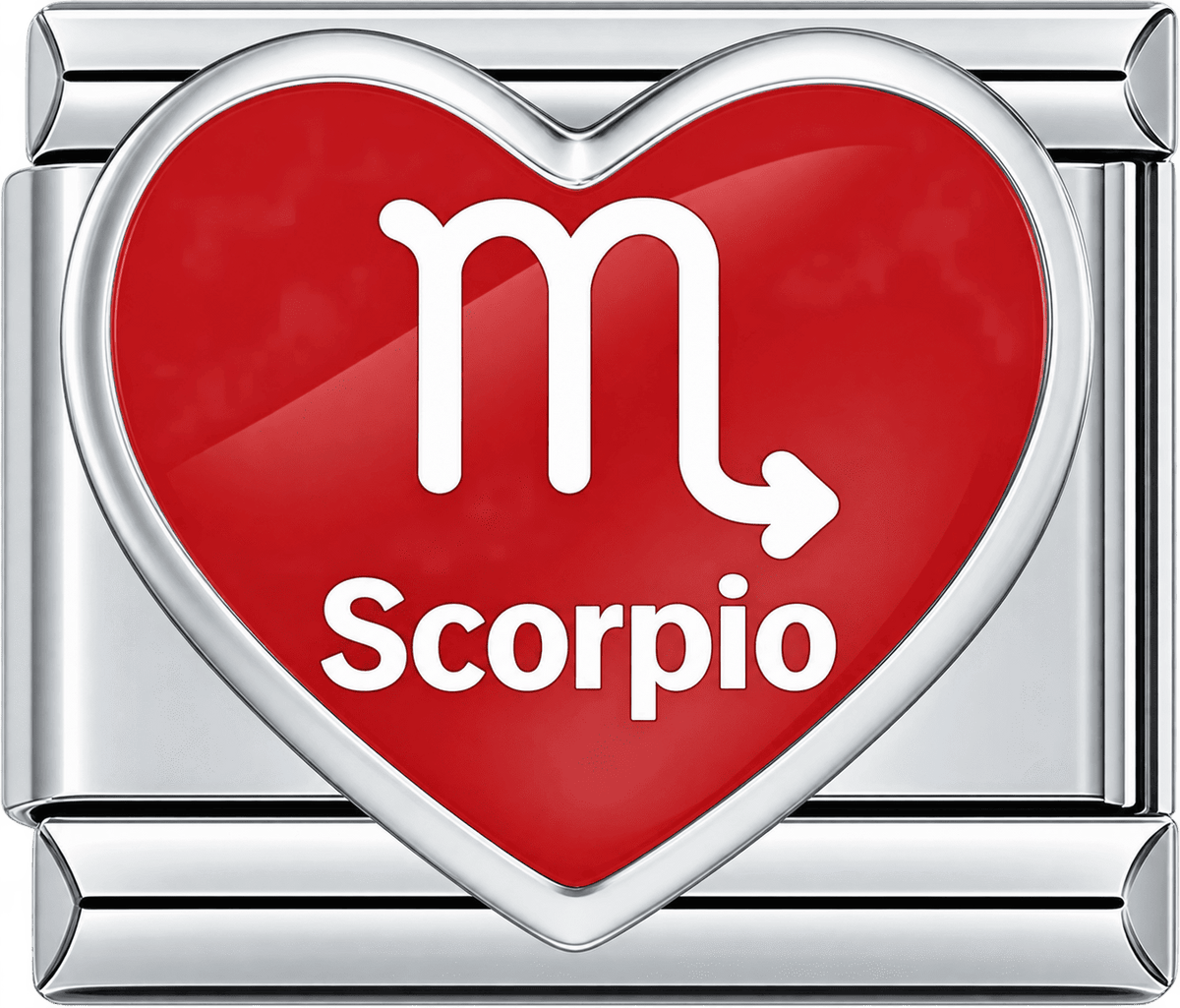 Heart Scorpio Single Charm