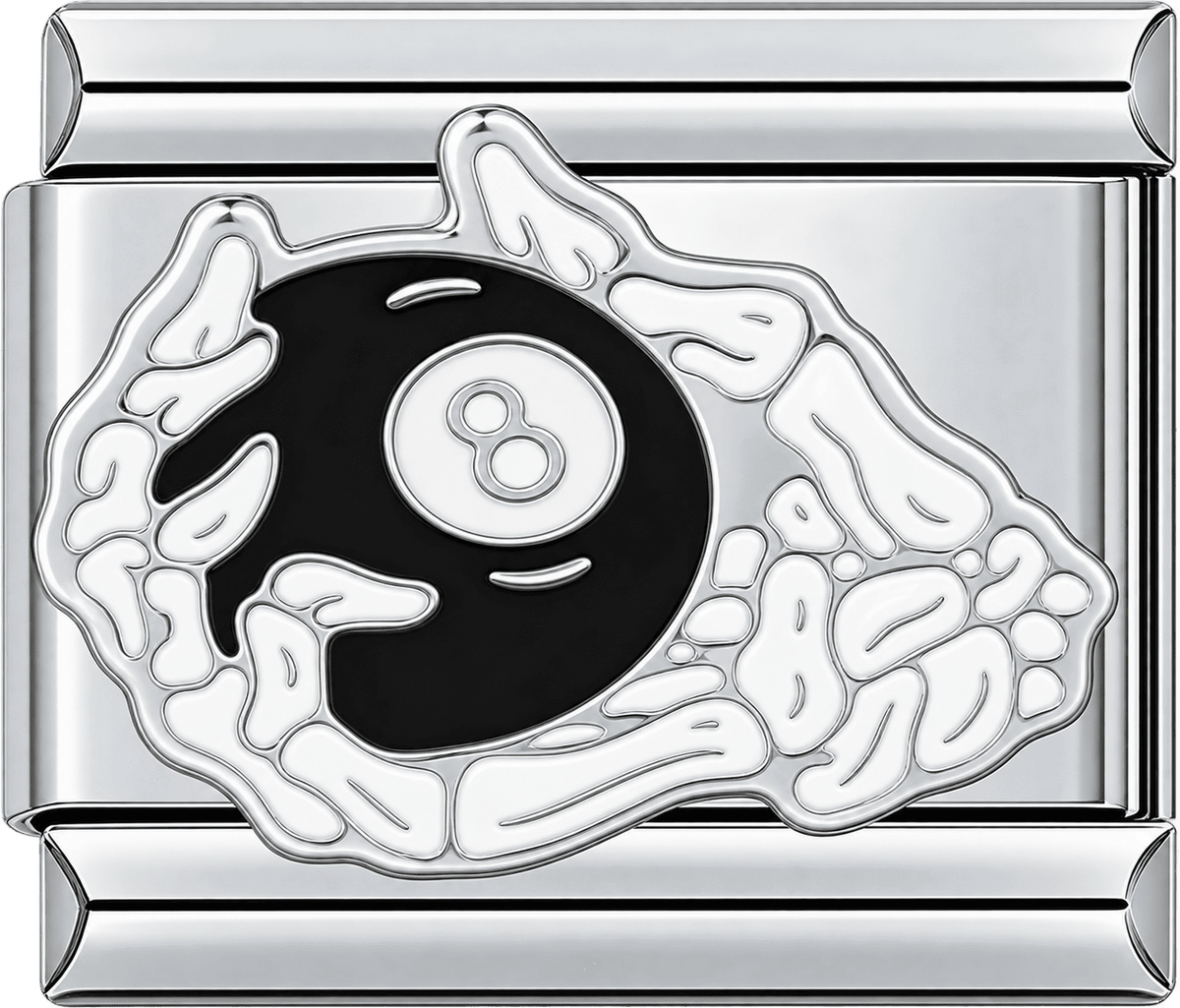 Skull 8 Ball Single Charm