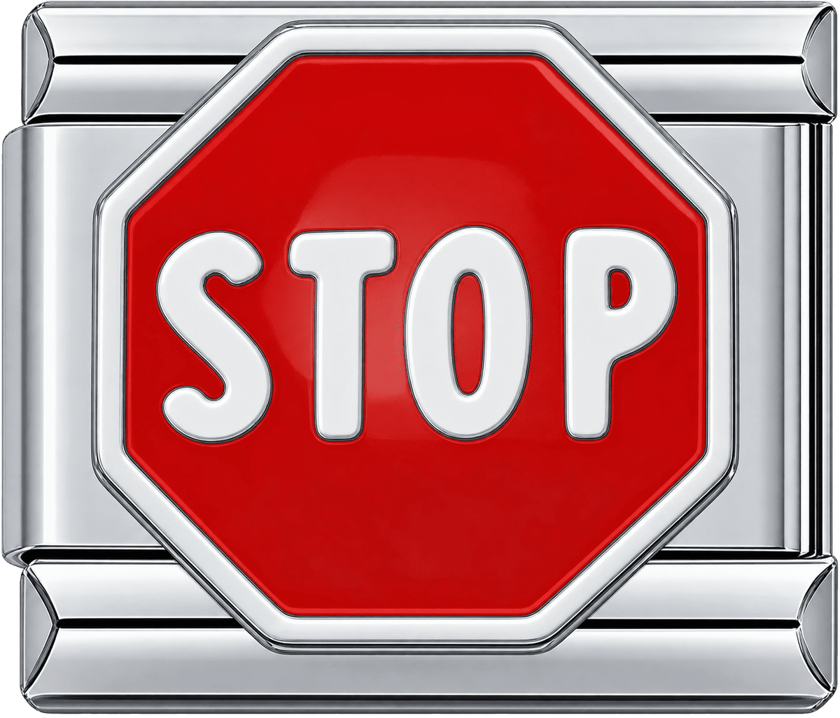 Stop Sign Single Charm