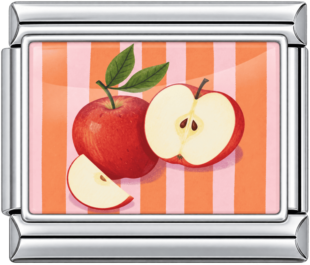 Striped Apple Single Charm