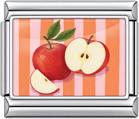 Striped Apple Single Charm
