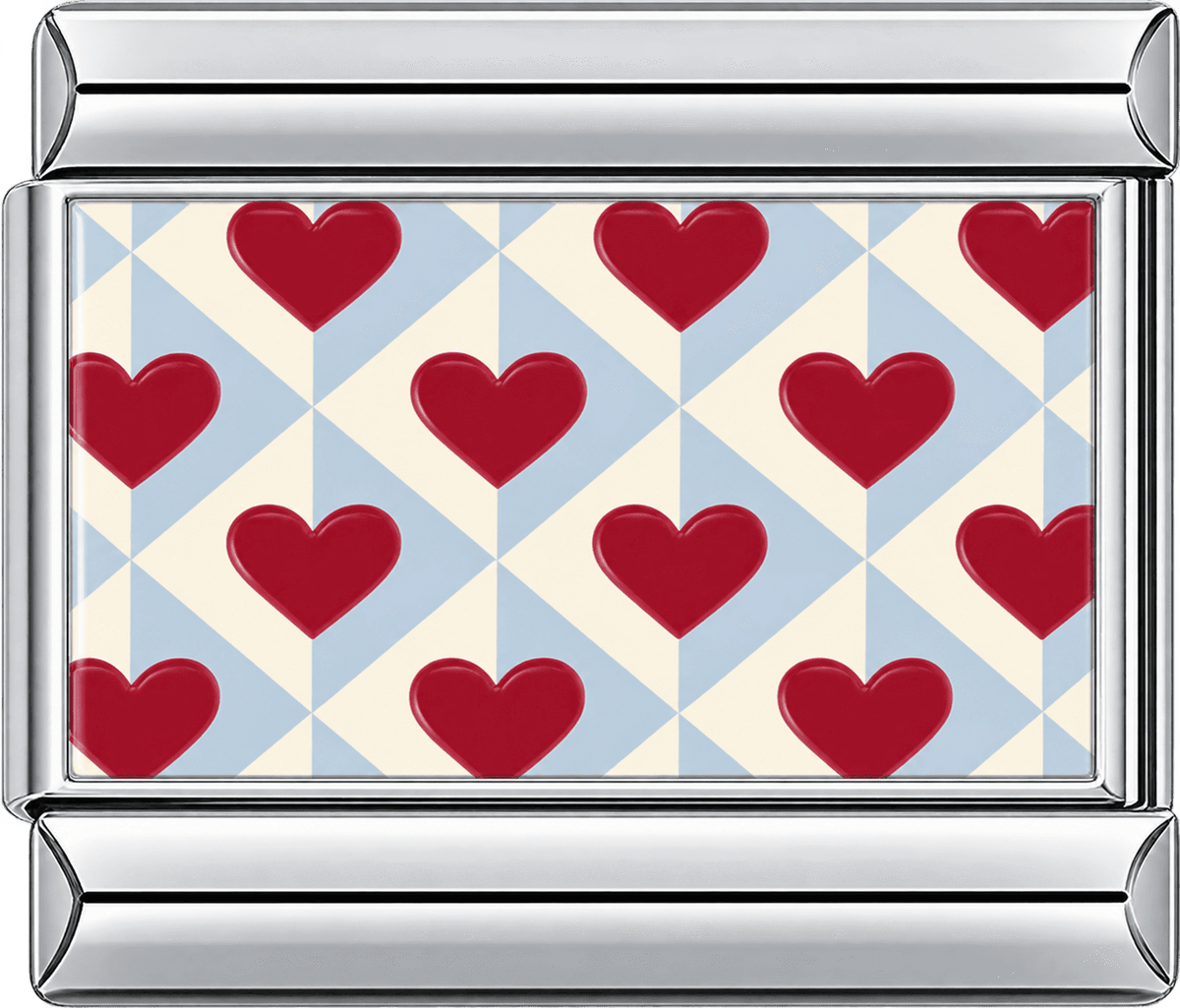 Red Heart Argyle Single Charm