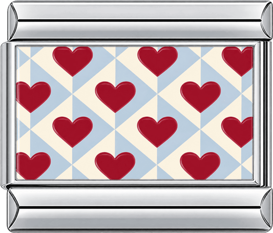 Red Heart Argyle Single Charm
