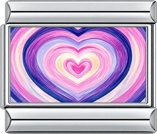 Purple Heart Swirl Single Charm