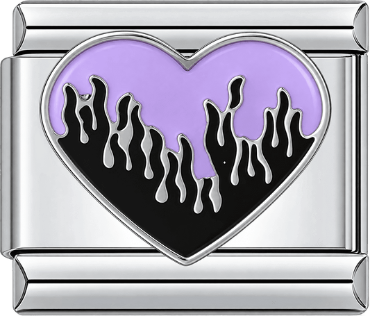 Purple Drip Flame Single Charm