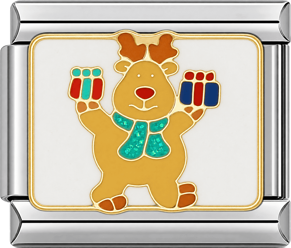 Gift-Bearing Reindeer Single Charm