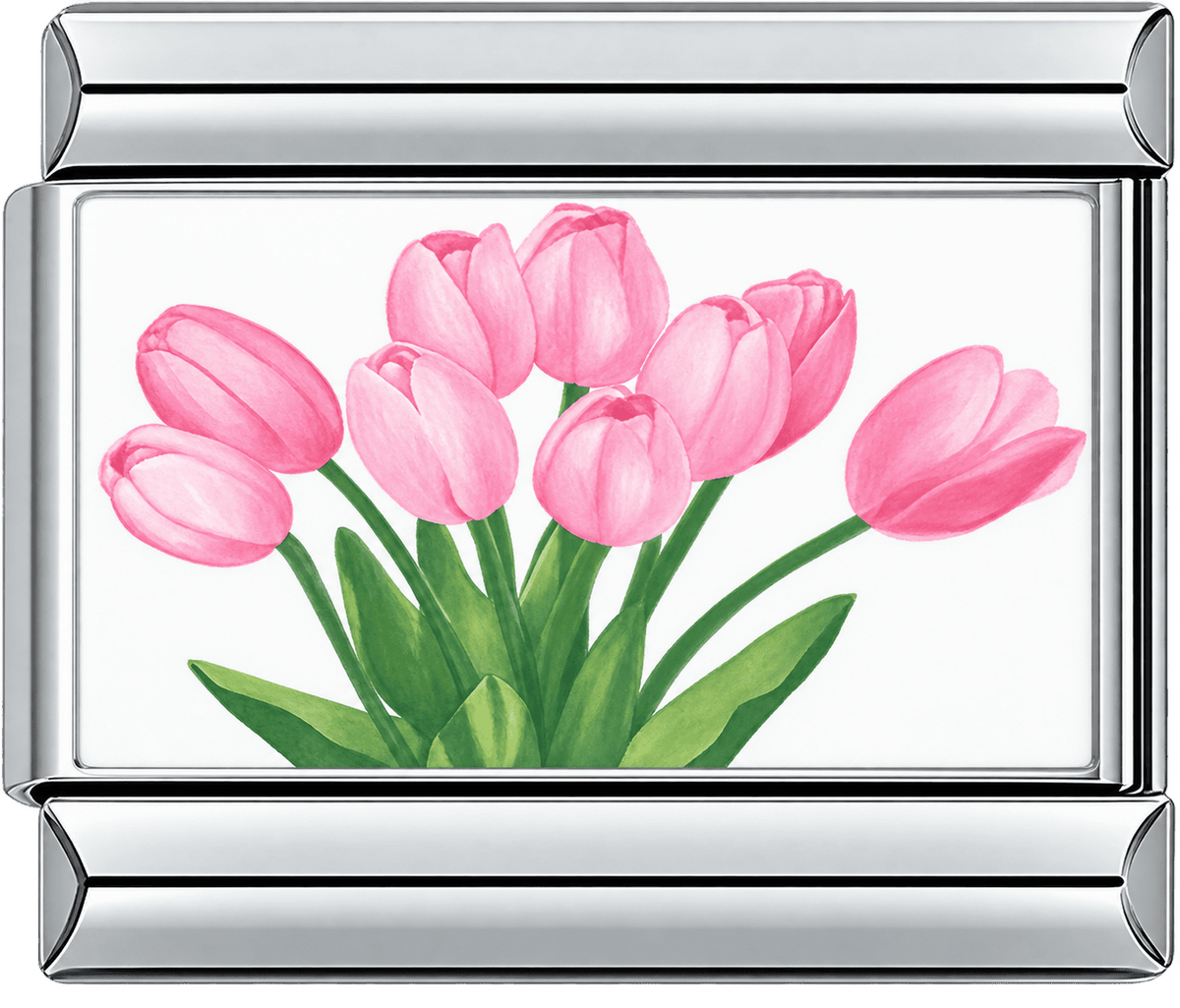 Pink Tulip Bouquet Single Charm