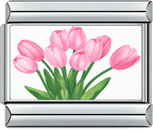 Pink Tulip Bouquet Single Charm