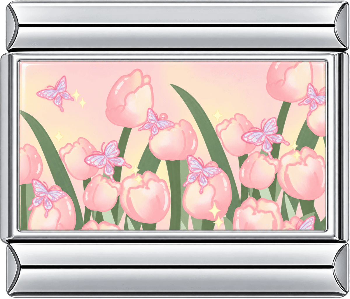 Butterfly Tulip Garden Single Charm