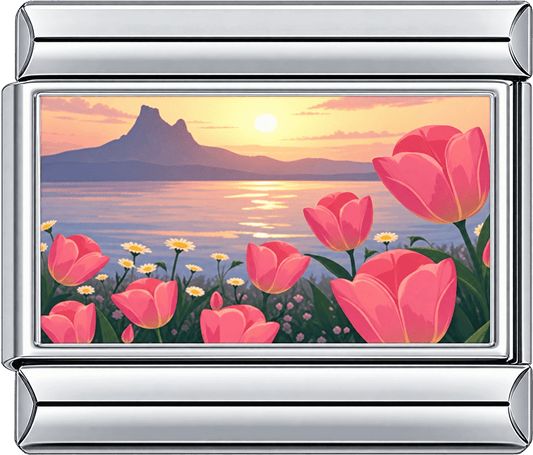 Sunset Tulip Meadow Single Charm