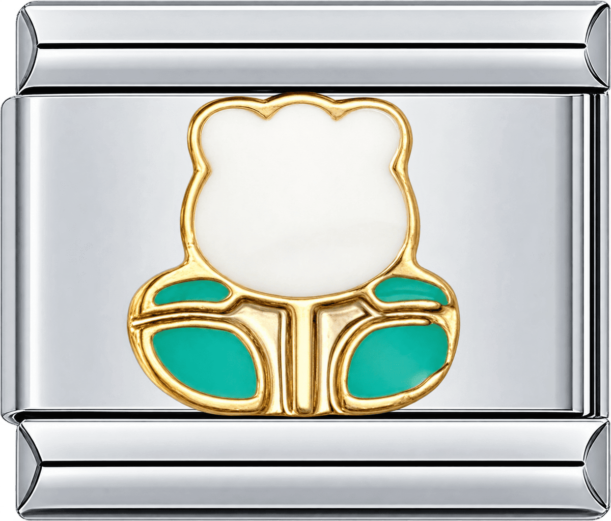 Ivory Tulip Bud Single Charm