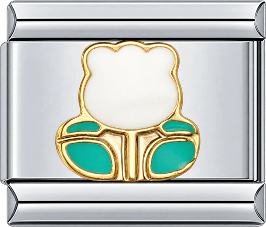 Ivory Tulip Bud Single Charm