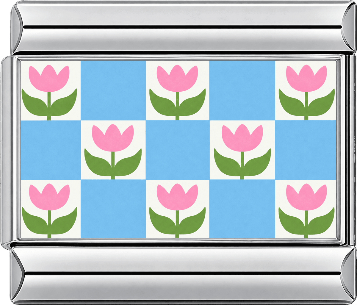 Checkerboard Tulip Single Charm