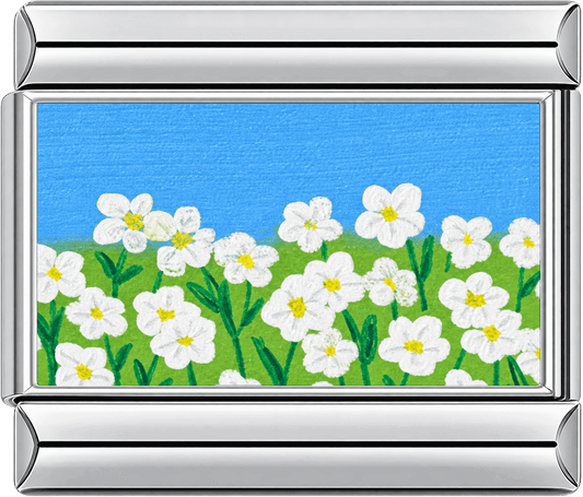 White Meadow Blooms Single Charm