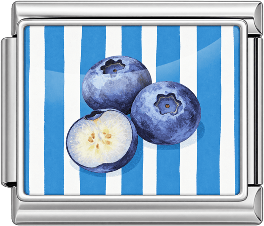 Striped Blueberry Single Charm