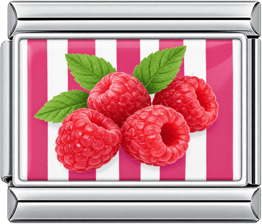 Striped Raspberry Single Charm